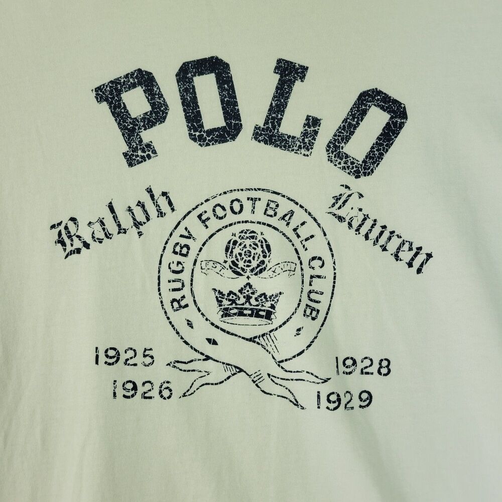 Polo Ralph Lauren TShirt Rugby Footbal Club Boys Youth Size XL 18-20 Long Sleeve